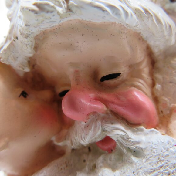 Christmas Santa Figurine Vintage Saturday Evening Post Embracing Hug Child Gifts - Picture 8 of 16